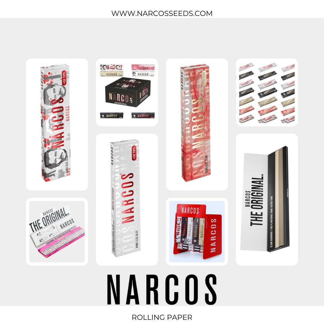 NARCOS ROLLING PAPER WHITE EDITION / KING SIZE SLIM / DISPLAY 50 – NARCOS  SEEDS