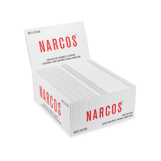 NARCOS ROLLING PAPER WHITE EDITION / KING SIZE SLIM / DISPLAY 50
